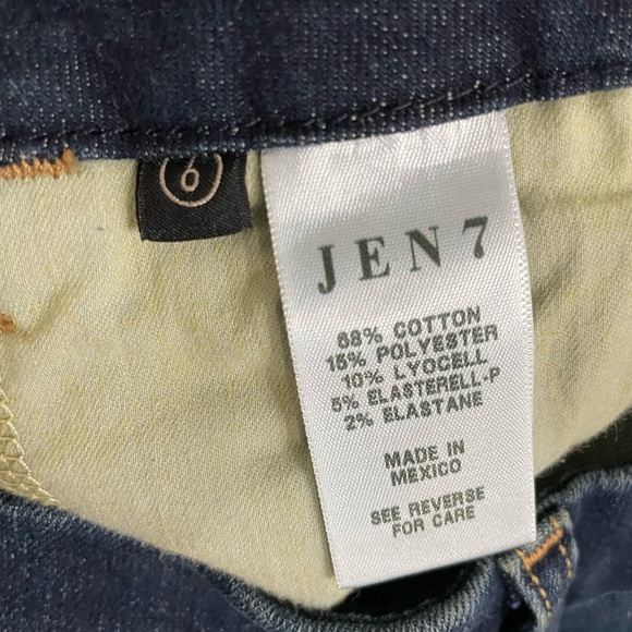 NWT Jen7 by 7 for All Mankind stretch shorts raw hem women’s size 6 Dark Blue - Picture 4 of 10
